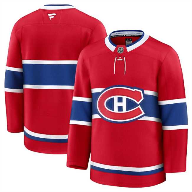 Mens Montreal Canadiens Blank Red 2024-25 Home Stitched Hockey Jersey Dzhi->montreal canadiens->NHL Jersey